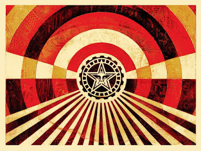 Obey Giant “Tunnel Vision” Gold Edition Screen Print by Shepard Fairey