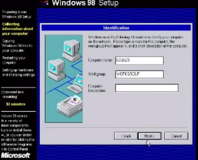 cara instal windows 98