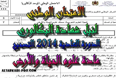 تحميل الامتحان الوطني الدورة العادية 2014 - التصحيح -  مادة علوم الحياة والأرض للسنة الثانية باك علوم الحياة والأرض , درس , ملخص , تمارين , امتحان وطني , امتحانات وطنية علوم الحياة والارض , علوم الحياة والارض , فروض علوم الحياة والارض , الثانية باك , بكالوريا, تعلم اللغات , دروس اونلاين