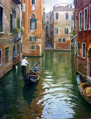 The magical Venice painting Peter Bojthe
