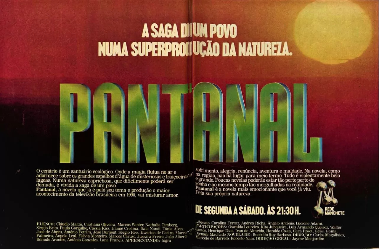 Propaganda veiculada em 1990 promovendo a novela Pantanal
