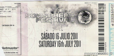 entrada del festival sonisphere 