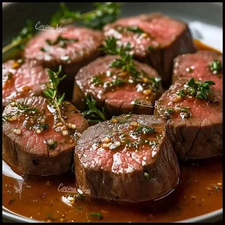 Lomo de Ternera en Salsa listo para disfrutar