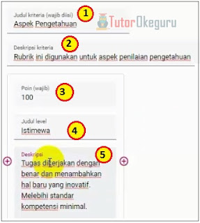 membuat rubrik untuk tugas google classroom