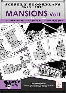 En la portada de Mansions Vol. 1 se ven varios planos e ilustraciones del interior.