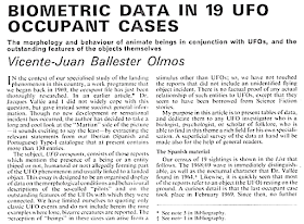 Biometric Data in 19 UFO Occupant Cases (Snippet) - By Vicente-Juan Olmos 4-24-18