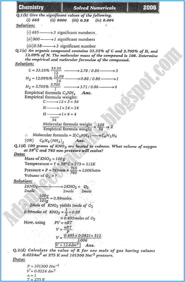 xi-chemistry-numericals-solve-past-year-paper-2006