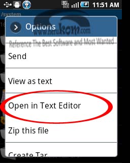 open in text editor