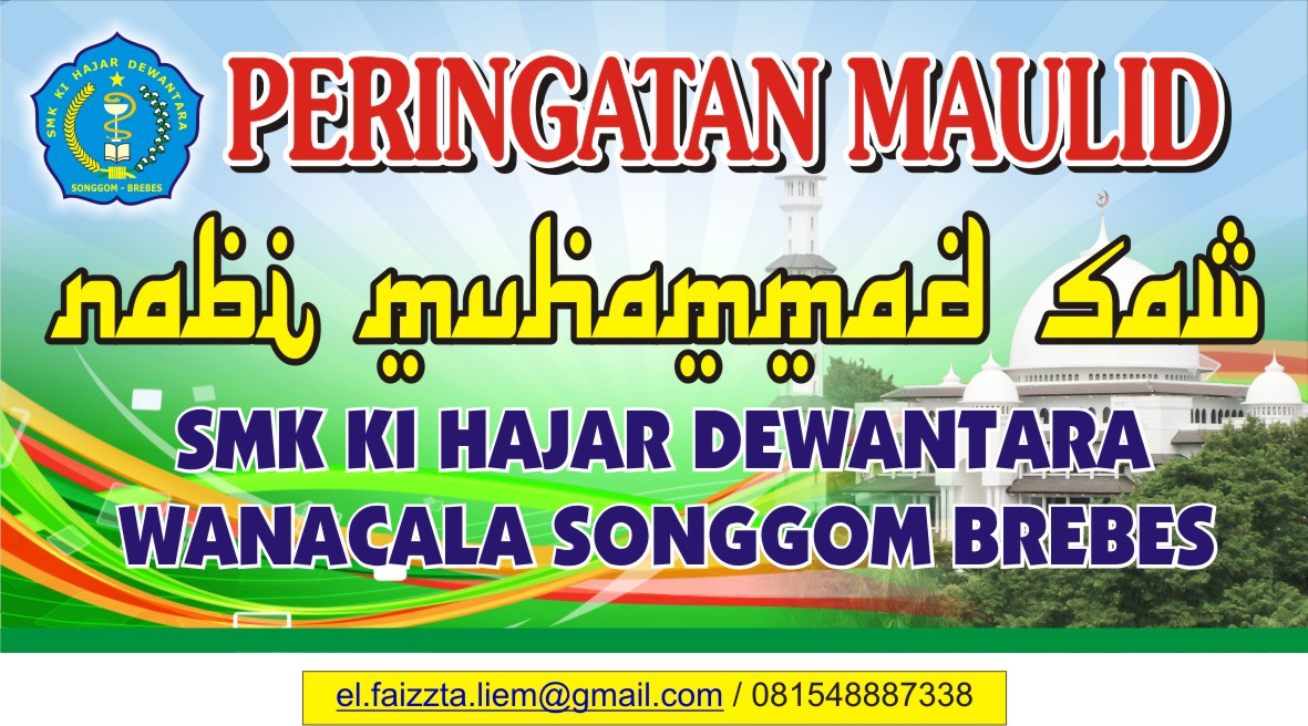 Backdrop MAULID NABI MUHAMMAD SAW  Contoh Desain Spanduk