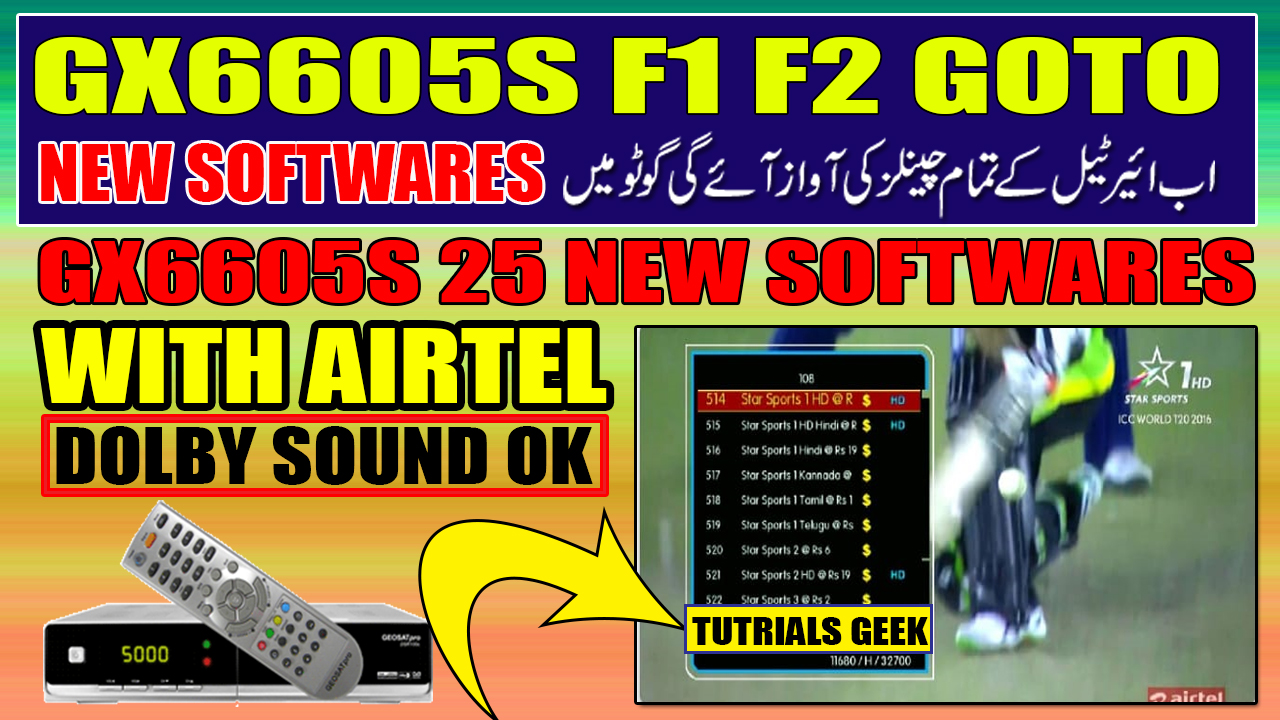 GX6605S F1 F2 HW 203.00.... BOXES NEW SOFTWARES WITH AIRTEL(DOLBY SOUND) YOUTUBE DLNA SAT2IP STARFILX OPTIONS