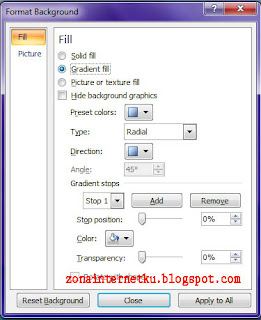 Gradient Fill Untuk Mengubah Tampilan Slide PowerPoint 2007