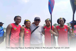 Tim Dayung Papua Sumbang Emas di Penutupan Popnas XV 2019