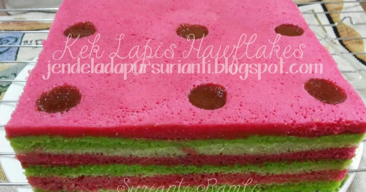Jom masak: Kek Kukus Velvet Hawflakes aka Kek Lapis Hawflakes