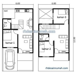 Desain Rumah Minimalis Ukuran 6x12 2 Lantai