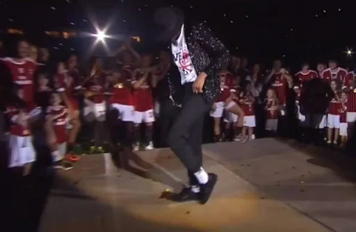 Kevin-Prince Boateng shows off his dance skills by doing a Moonwalk