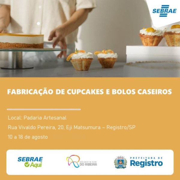 Fabricação de Cupcake e Bolos Caseiros