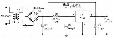 contoh rangkaian power supply sederhana