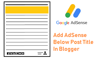 Add AdSense Below Post Title In Blogger