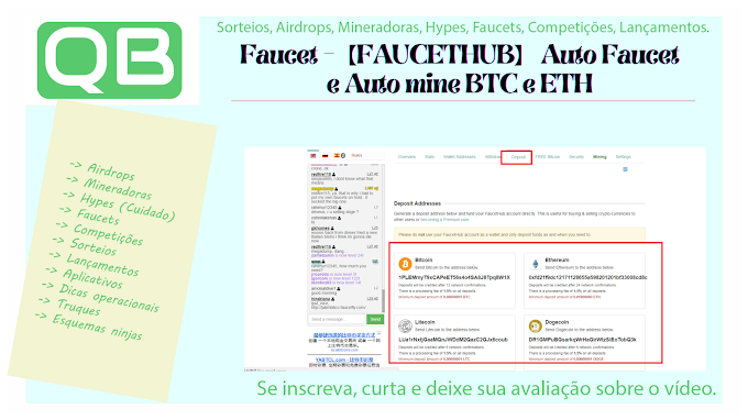 Faucet -【FAUCETHUB】 Auto Faucet e Auto mine BTC e ETH - Finalizado