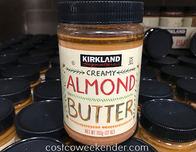 Enjoy Kirkland Signature Creamy Almond Butter as a tasty snack with fruit or as part of your favorite savory sauce