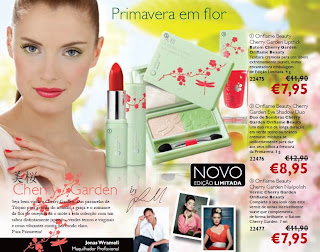 Batom, Duo de Sombras e Verniz Cherry Garden Oriflame Beauty