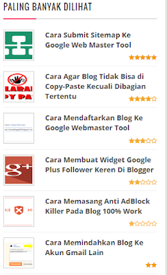 Cara Membuat Efek Rating Bintang Keren di Popular Post