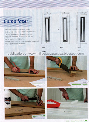 COMO FAZER MOLDURAS PARA DECORAR PORTAS LISAS