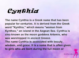 meaning of the name "Cynthia"