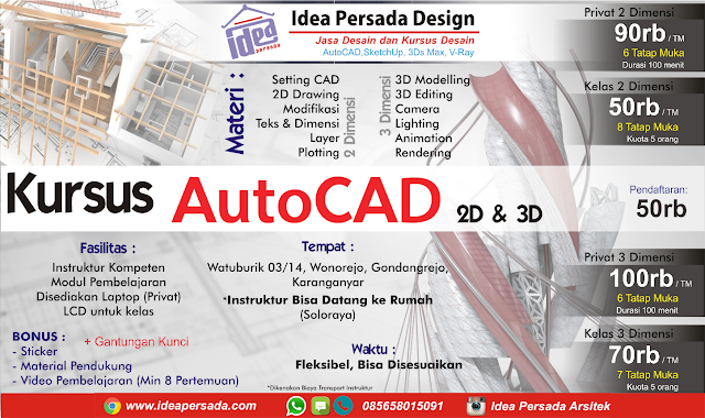Idea Persada Arsitektur Desain Kursus AutoCAD