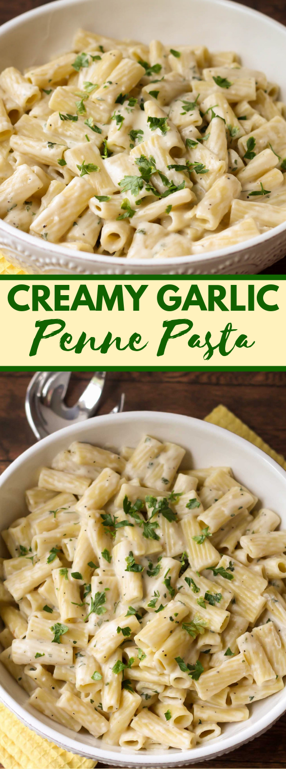 CREAMY GARLIC PENNE PASTA #dinner #pastarecipe