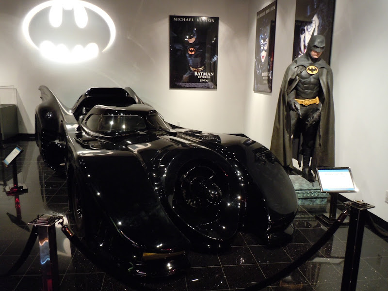 Batman costume and 1989 Batmobile display