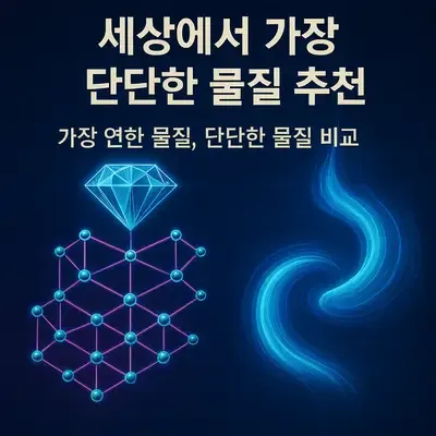 세상에서 가장 단단한 물질 추천: 가장 연한 물질, 단단한 물질 비교