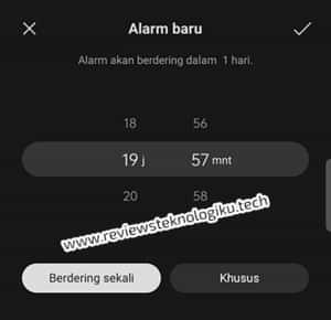 mengatur waktu  nada dering alarm oppo