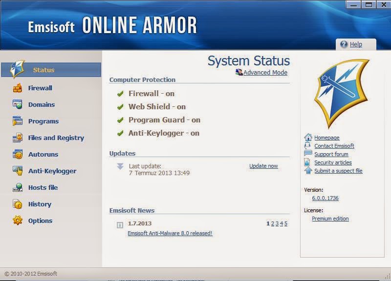 Emsisoft Internet Security Full Türkçe İndir