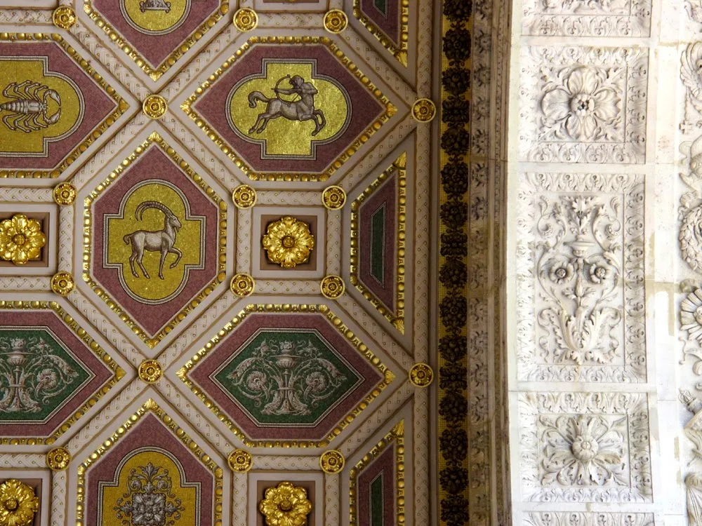 Beautiful ceiling at the St Stephen's Cathedral, Budapest, Hungary