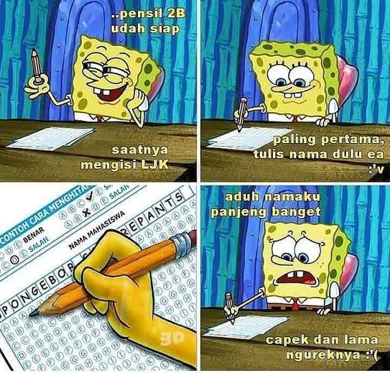  Gambar  Spongebob  Bacot  Pensil Ginting Gambar 