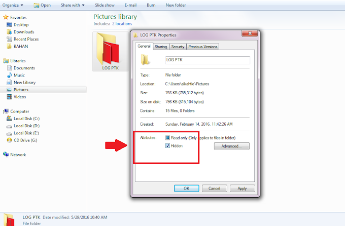 Cara sembunyikan File Komputer Praktis
