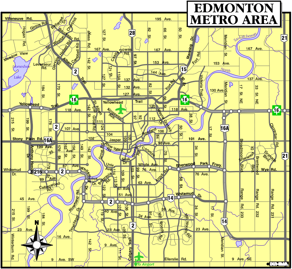 edmonton city limits map Edmonton City Map Map Of Canada City Geography edmonton city limits map