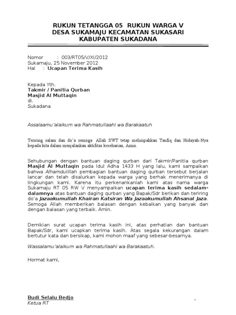  ialah surat yang dibentuk oleh seseorang dan ditujukan kepada pihak tertentu dengan tujuan inilah 10 Contoh Surat Ucapan Terima Kasih