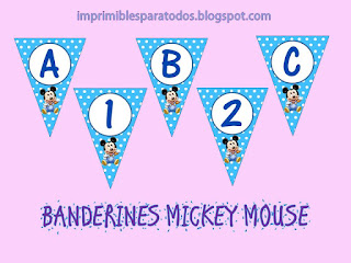 banderines mickey mouse