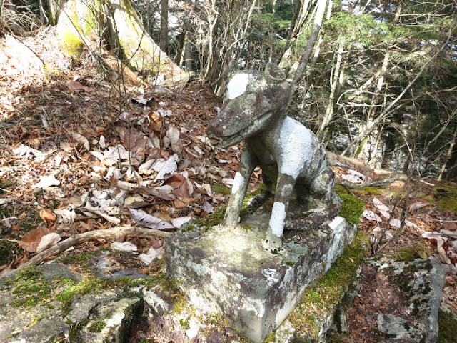 両神神社の狼型狛犬その１