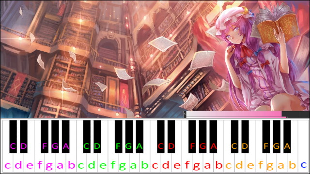 Voile, the Magic Library (Touhou) Piano / Keyboard Easy Letter Notes for Beginners