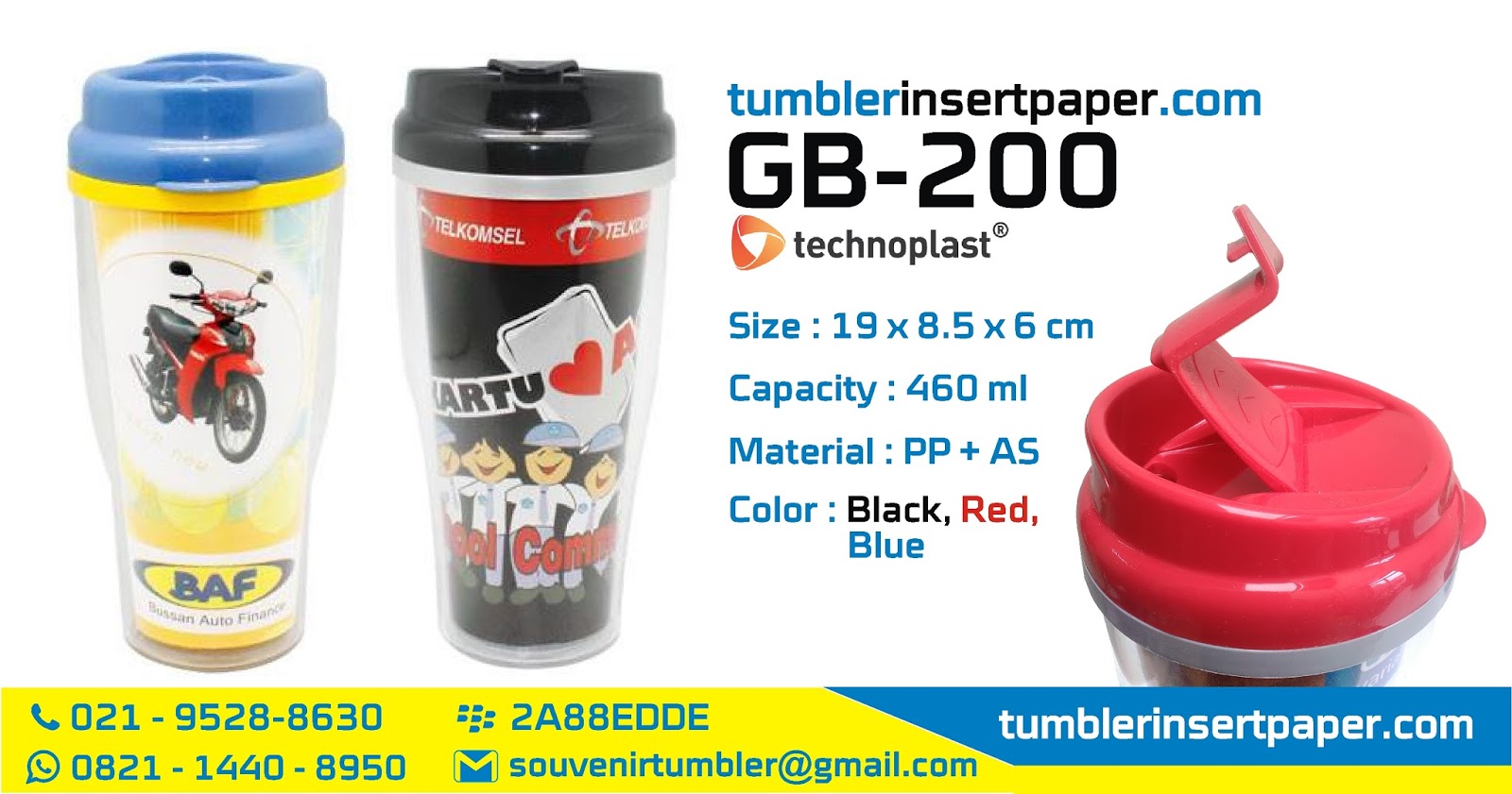 Download SOUVENIR MUG TUMBLER INSERT PAPER MURAH: TUMBLER INSERT PAPER TECHNOPLAST GB-200