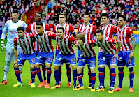 REAL SPORTING DE GIJÓN - Gijón, Asturias, España - Temporada 2015-16 - Cuéllar, Ndi, Ognjen, Luis Hernández, Jorge Meré y Mascarell; Canella, Rachid, Jonny, Halilovic y Sanabria - R. SPORTING DE GIJÓN 0 ATHLETIC CLUB DE BILBAO 2 (Beñat y De Marcos) - 06/03/2016 - Liga de 1ª División, jornada 28 - Gijón, Asturias, estadio El Molinón