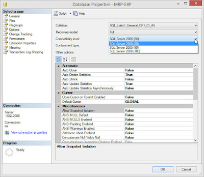 SQL Server Database Compatibility Level