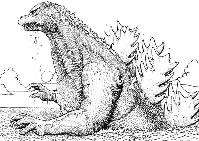 Godzilla Coloring Pages 2016