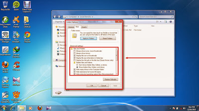 How to dont show or disable show your hidden folders and files in windows 7 step10