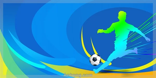 Banner cầu thủ chuyển động mạnh nền sóng