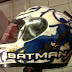 HELM SNI FULLFACE NHK N1200 BATMAN WHITE BLUE