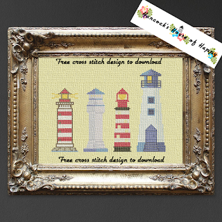 four nifty cross stitch lighthouses